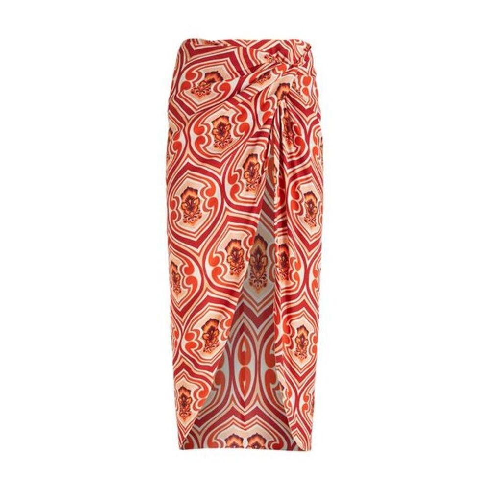 ETRO Geometric Print Maxi Skirt Women ORANGE Skirts - Picture 3 of 3